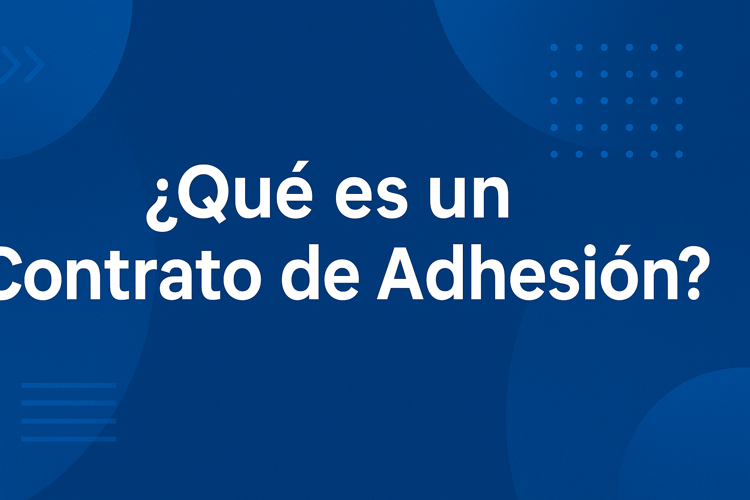 qué es contrato de adhesión
